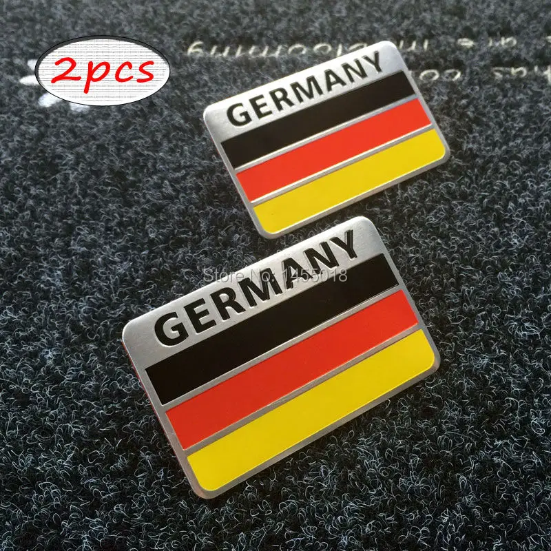 Car Styling Accessories 3D Chromed Germany Flag Color Sticker
