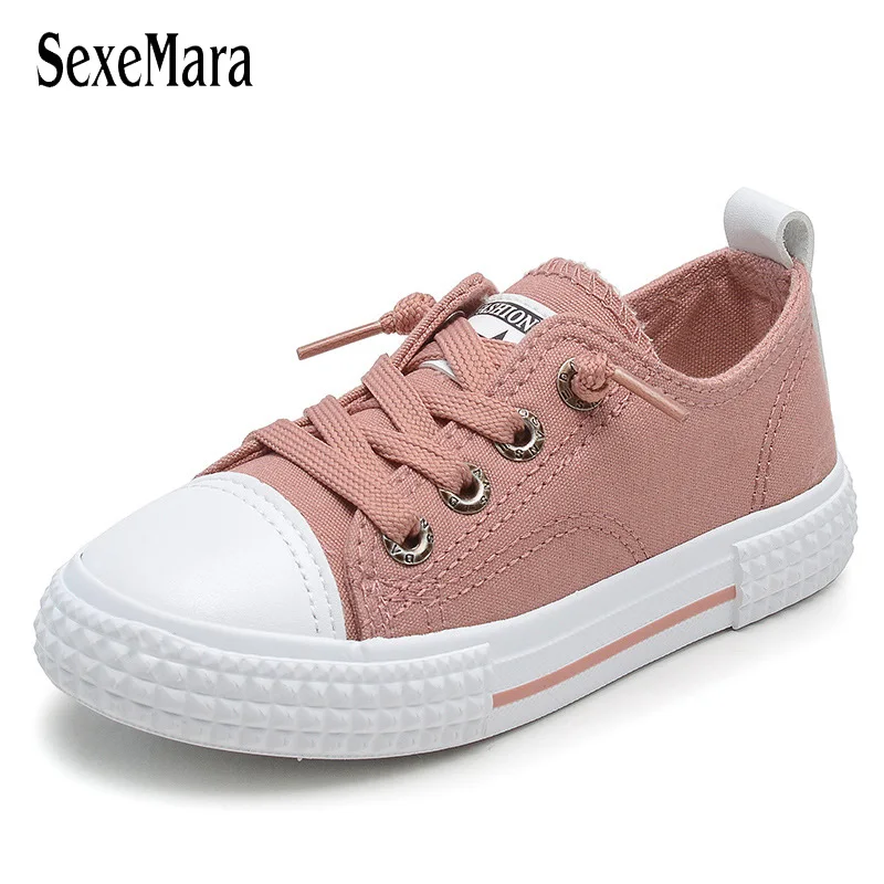 Knot Elastic Band Boy/Girl Sneaker New Arrival Kids Shoes 2018 Causal Sewing Student Sport Shoes Flat Children's Footwear A09011