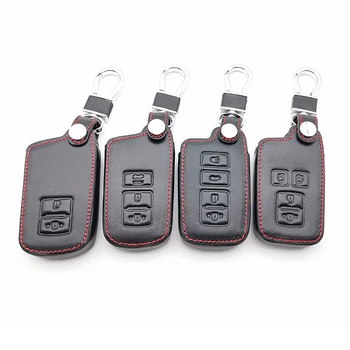 

For Toyota Avalon Camry corolla Land Cruiser Highlander Prius Auris RAV4 Tacoma Yaris Leather Key Case Cover Smart Key Protector