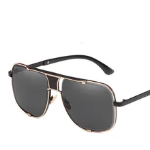 Men’s Sunglasses Retro Big Frame Metallic Sunglasses Colorful Outdoor Driving Mirrors