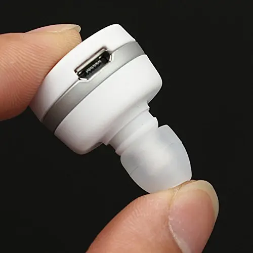 

EDT- Smallest Mini Bluetooth Wireless In-Ear Headphones Mono Headset Headphone Mic white