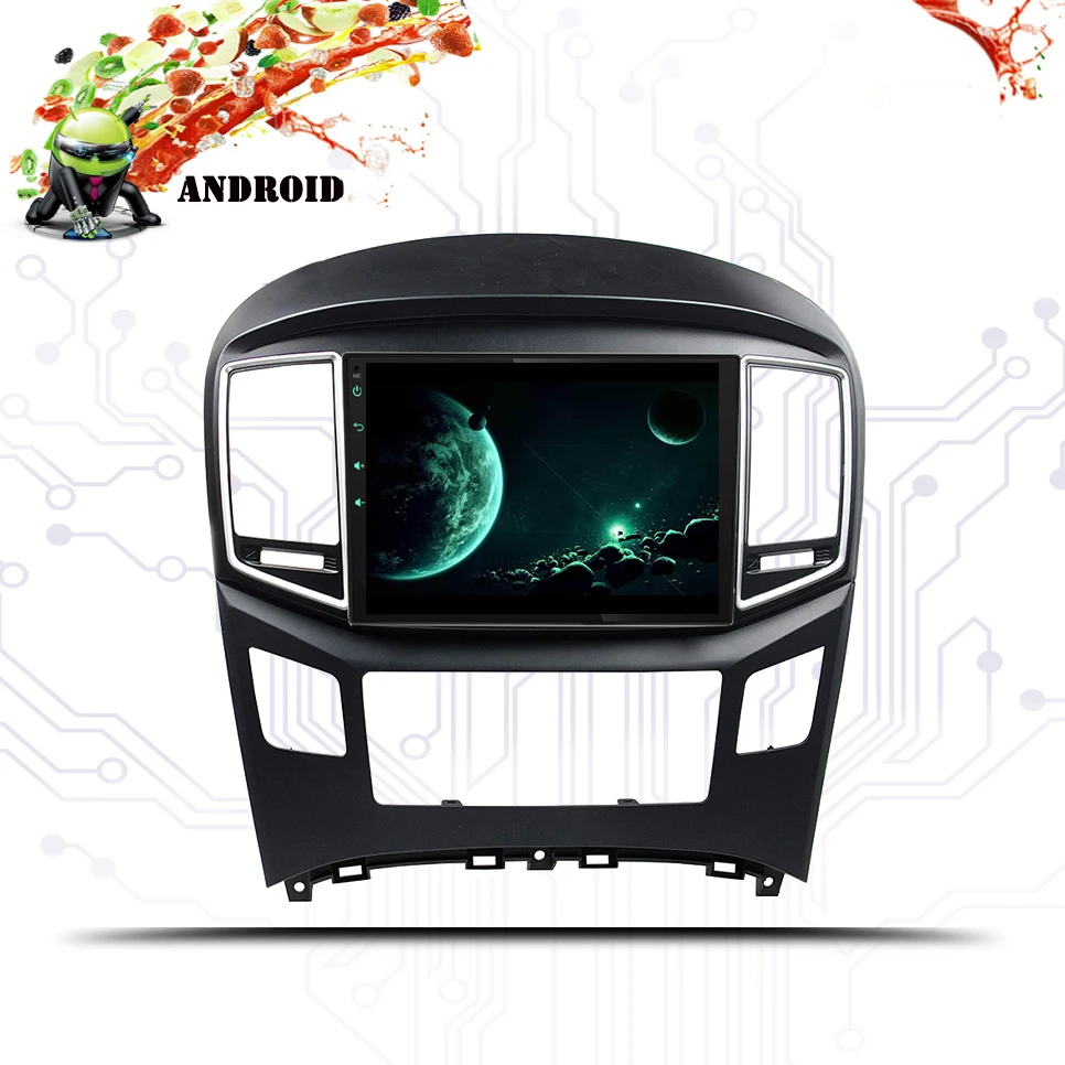 Best 9" 2 DIN 1024*600 Android 9.1 Octa Core Fit HYUNDAI H1,Grand Starex,Travel,H-1 Cargo,iLOAD 2016 - 2018 Car DVD Player GPS Radio 3