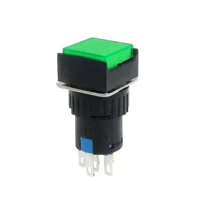 

Green Neon Light Square Momentary AC 3A/220V Pushbutton Switch
