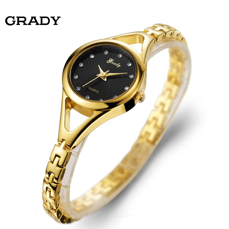 

Grady free shipping women fashion wristwatches gold fashion watch women rhinestone watch