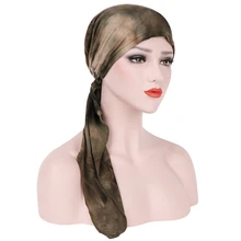 Женский головной платок с принтом тюрбан химиотерапия обертывание шапки для женщин раковые головные уборы при химиотерапии капот Femme хлопок