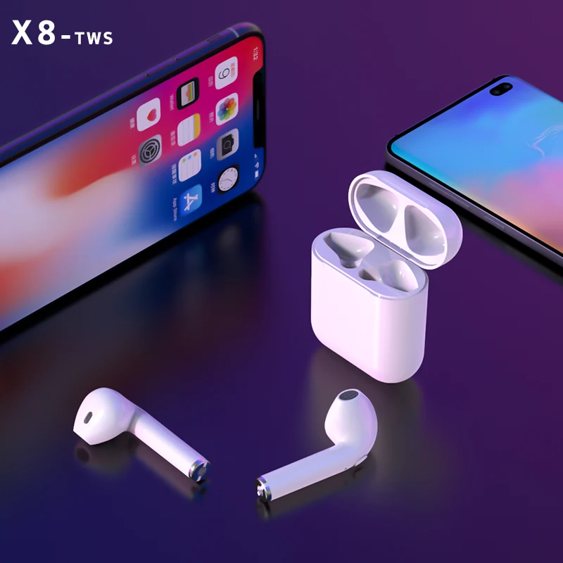 Новые I8X TWS Twins настоящие беспроводные наушники Мини Музыкальные Bluetooth с зарядным