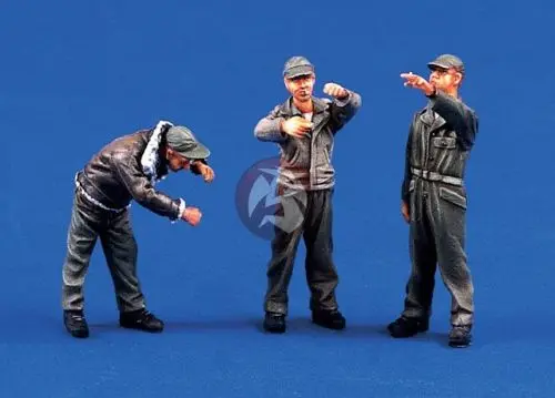 Сборка Неокрашенная масштаб 1/48 старинная земная Экипировка 3 человек фигурка