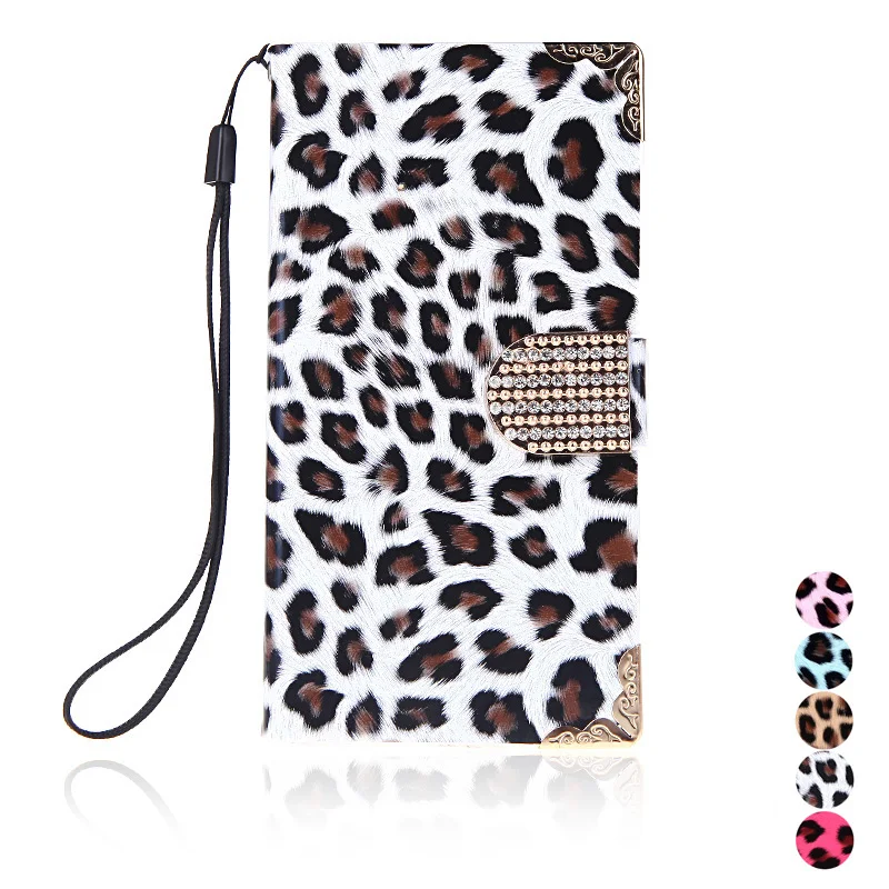 

Fashion Leopard Wallet Case for Samsung Galaxy S5 i9600 Case Flip Leather Cover Phone Case With Card Pocket Strap Hot Sale