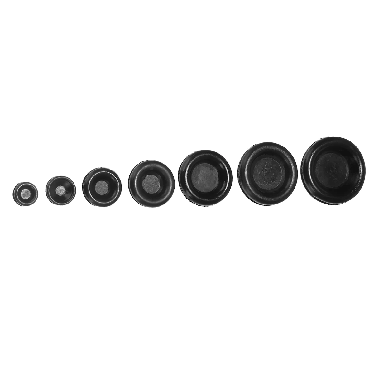 170pcs Black Closed Seal Ring Grommets Car Electrical Wiring Cable Gasket Kit Rubber Grommet Hole Plug Set with Plastic Box