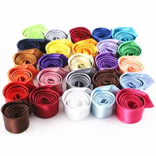 Мужские и женские галстуки для шеи многоцветные выбор низкая цена Галстуки чистый цвет Длинные 148 см ширина 5,5 см