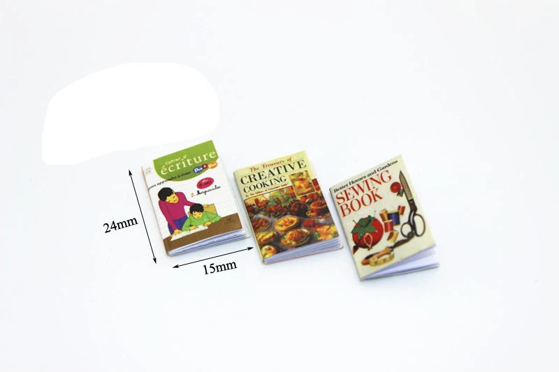 A01-X140 الأطفال طفل هدية لعبة 1:12 دمية مصغرة الأثاث مصغرة rement البسيطة كتاب مجموعة