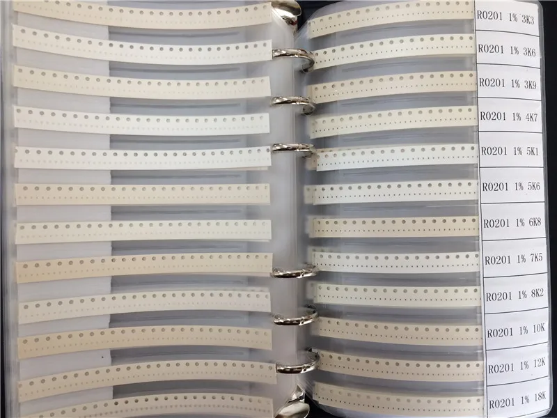 0201 SMD образец резистора книга 106 значений * 50 шт = 5300 1% 0ом до 1 5 м чип комплект