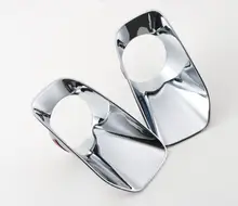 car styling body front fog light lamp frame stick styling ABS Chrome cover trim parts 2pcs For Jeep Renegade 2016 2017