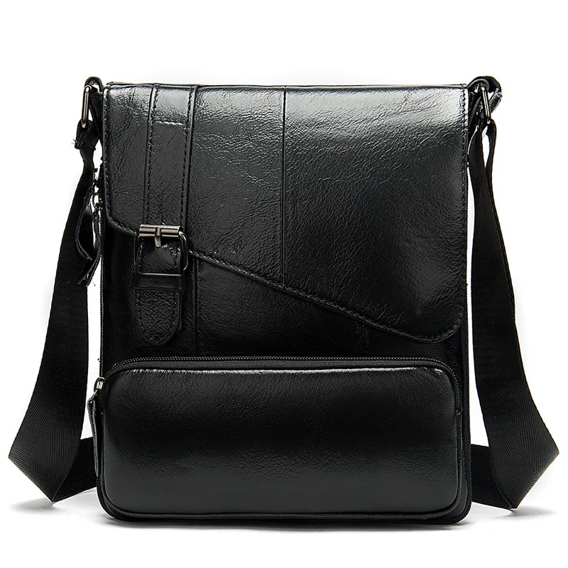 Westal, натуральная кожа, сумка через плечо, для женщин, мужчин, сумка, портфель, бизнес, для работы, офиса, для портативной сумки, мужская, женская, ретро - Цвет: Черный