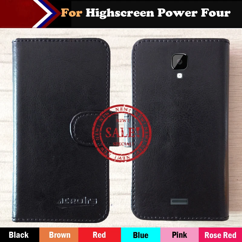 

Hot!! Highscreen Power Four Case Factory Price 6 Colors Leather Exclusive For Highscreen Power Four Cover Phone Bag +Tracking