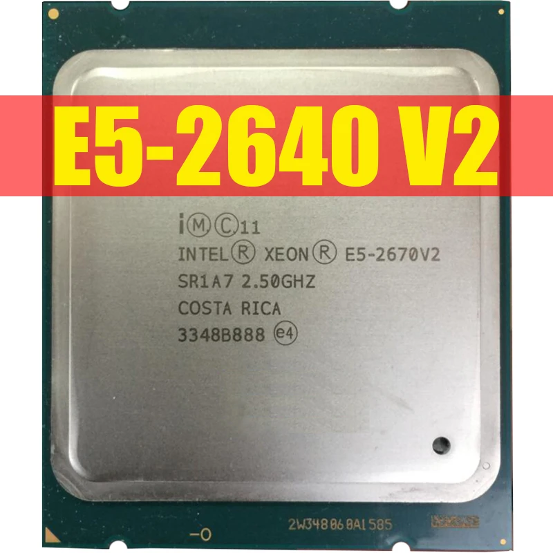 Intel Ксеон E5-2640 V2 E5-2640V2 восемь ядер Процессор LGA2011 ЦП сервера E5 2640V2 E5 2640 V2 Процессор нормальной работы