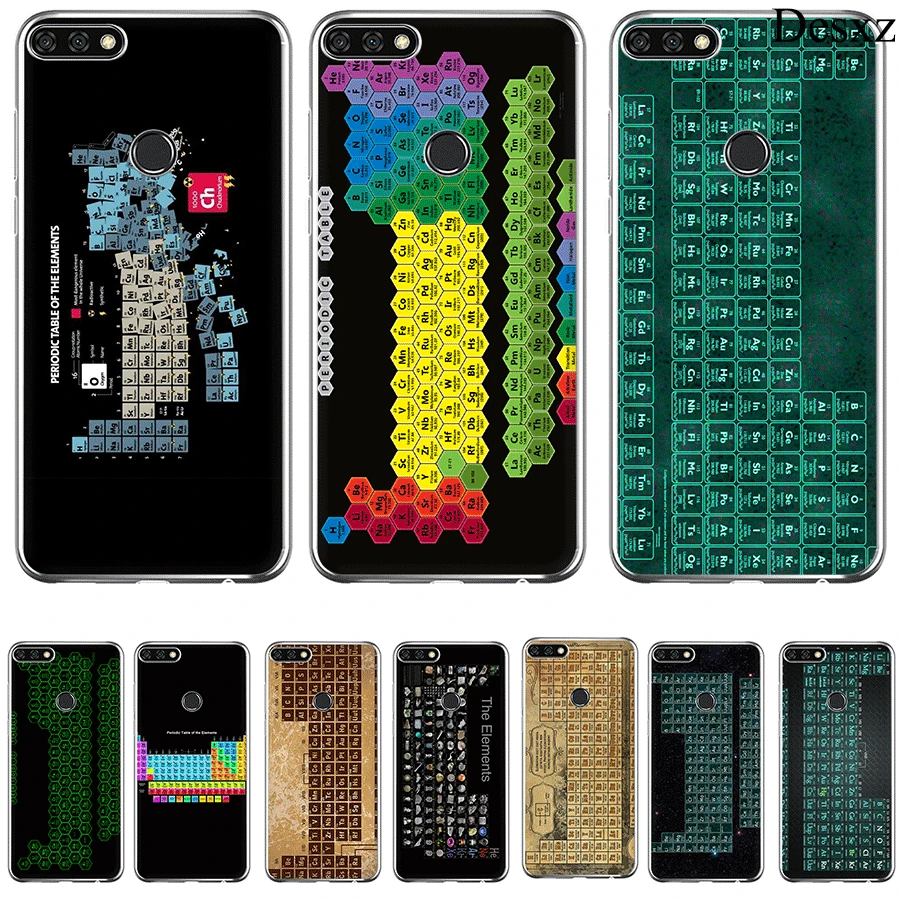 Phone Case Cover Chemistry Periodic-table Science For Huawei Honor Note 6A 6C 7A 7X 7C Pro 8 9 10 Lite Play Shell | Мобильные