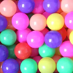 100 шт./лот Экологичный Красочные Мягкие Пластик воды бассейна океана волна мяч детские забавные игрушки стресс воздушный шарик отдых на