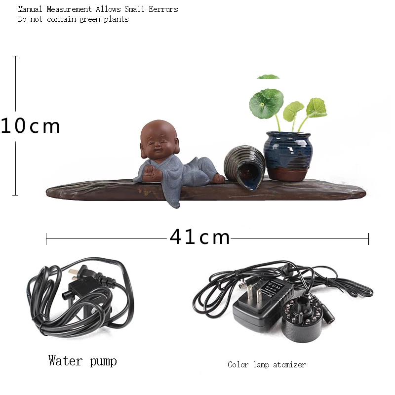 110-220 В, сделай сам, маленький монах, фонтан, увлажнитель, Лаки, настольный аквариум, цветочный горшок, распылитель, креативный фэн-шуй, домашний декор - Цвет: J