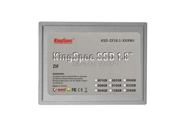 Kingspec 1,8 ''ZIF CE HD SSD 64GB ATA IDE ZIF2 твердотельный диск HDD MLC для SONY DELL ASUS SAMSUNG CE FCC ROHS