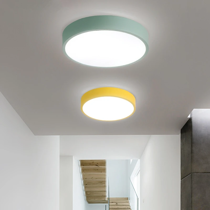 

Modern LED living room ceiling lights children bedroom ceiling lamps nordic illumination home fixtures Macaron Ceiling lighting
