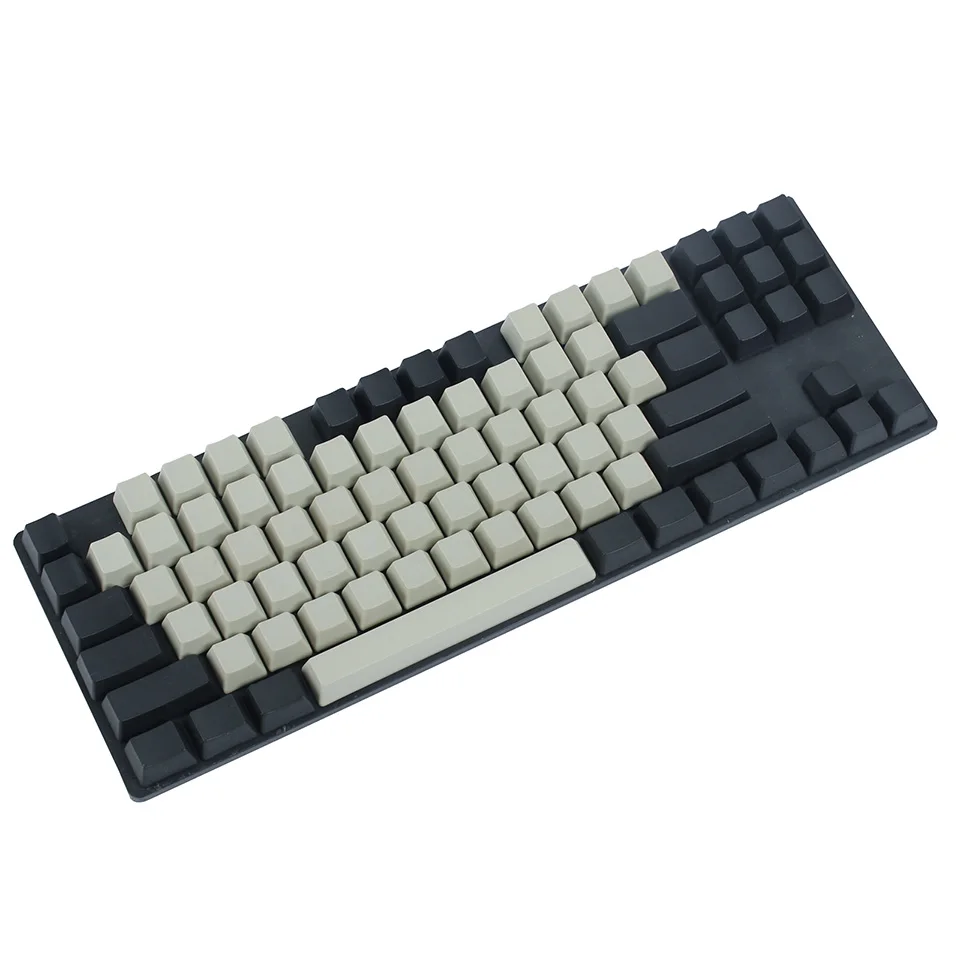 

Free Shipping YMDK 104 87 61 Black Light Gray PBT OEM Profile Keycap For 104 TKL 60% MX Switches Mechanical Gaming Keyboard