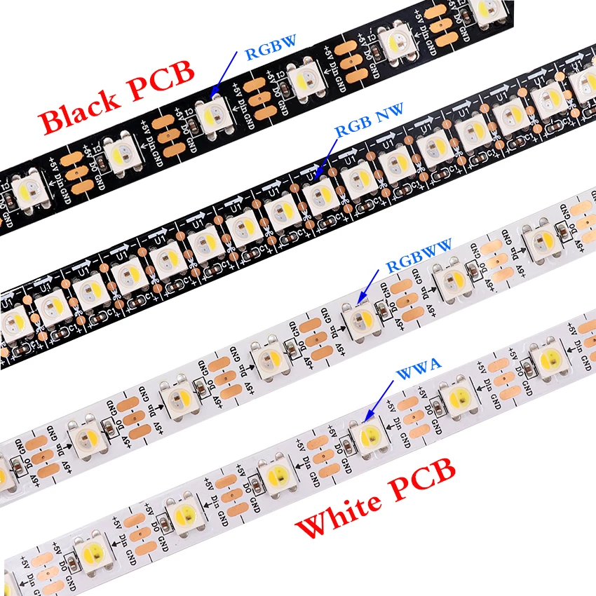 5 м sk6812 RGBW Светодиодные ленты SMD 5050 RGB белый теплый белый нейтральный белый янтарь Индивидуальный Адресный LED пикселей не Водонепроницаемый 5