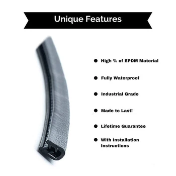 

Scratch Sealing Moulding Strip Trim Waterproof Anti-corrosion Black Anti-Noise