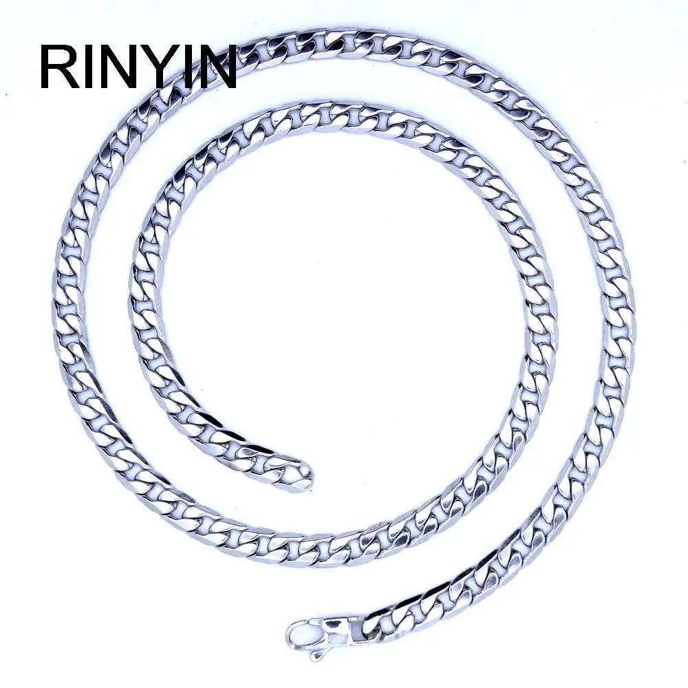 Stainless Steel Necklace 6/8/12mm for Men cuban necklaces fashion necklace stainless steel necklace metal necklace