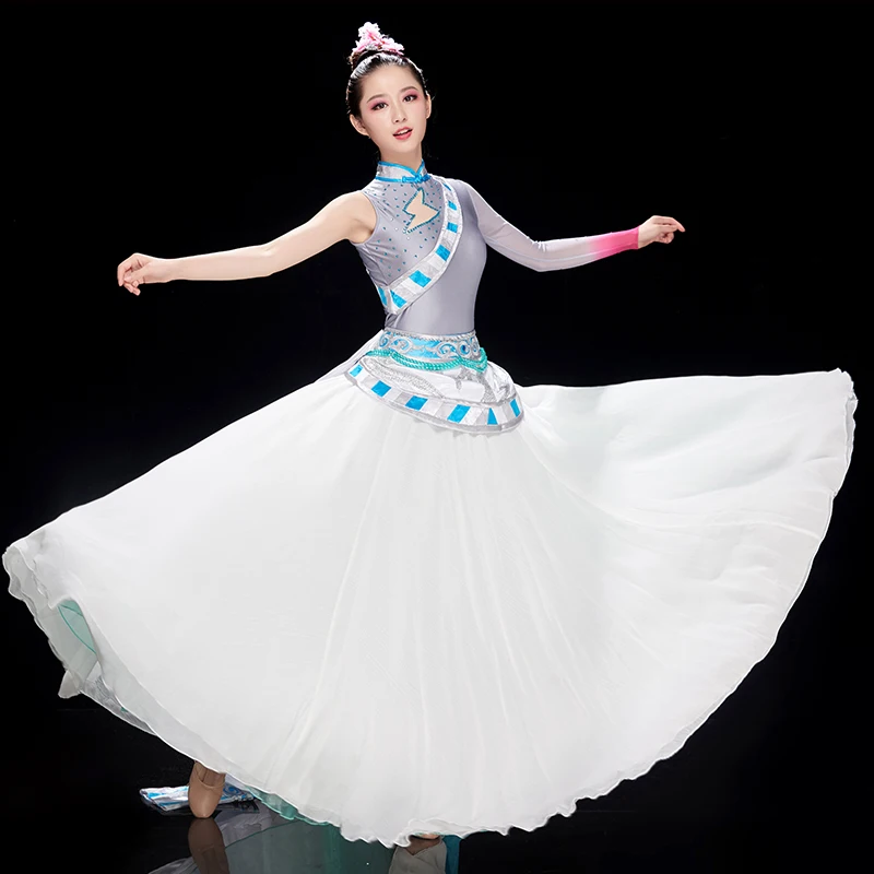 High Quality New Tibetan Bath Dance Costumes Female Adult Ethnic Style Suit Swing Dress Clothing Clothes | Тематическая одежда и
