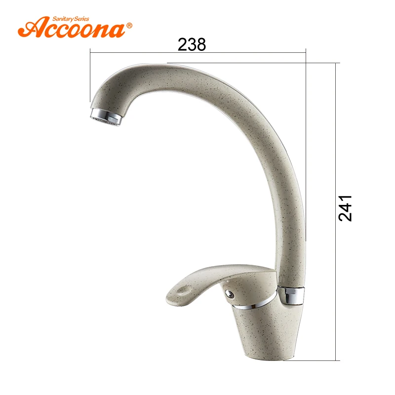Accoona смеситель для кухни 3 цвета холодной и горячей воды с одной ручкой поворотный