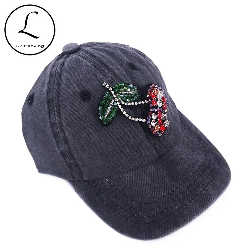 

GZHilovingL Summer Baby Girls Cherry Adjustable Baseball Caps and Hats Kids Children Cotton Snapback Hip-Hop Sun Hat casquette