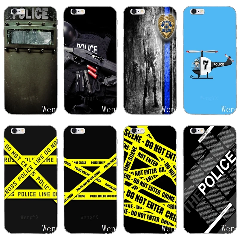 

Silicone Phone Case police symbol For iPhone XR X XS Max 8 7 6s 6 plus SE 5s 5c 5 iPod Touch