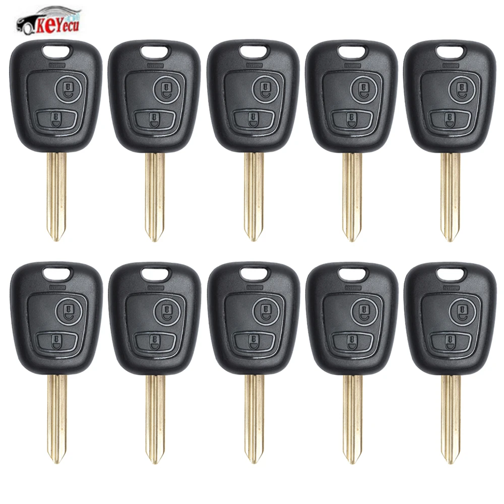 KEYECU 10 Pcs/lot Replacement Remote Car Key 2 Button 433MHz ID46 Chip