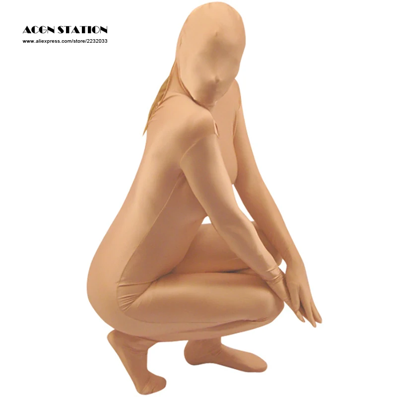 

Customize exotic Zentai Suit dance wear Cheap Skin Color Zentai Suit Lycra Spandex Full Bodysuit For Halloween Same day shipping