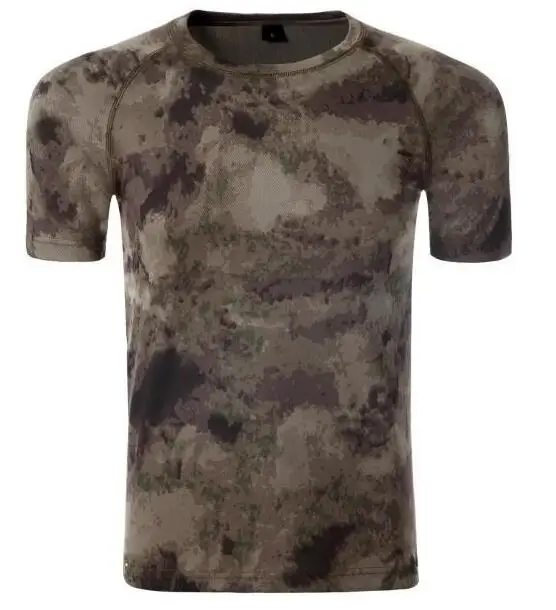Летний военный Камуфляжный мужской футболка Повседневная тактическая армейская футболка с круглым вырезом Мужская быстросохнущая камуфляжная одежда с короткими рукавами - Цвет: 7