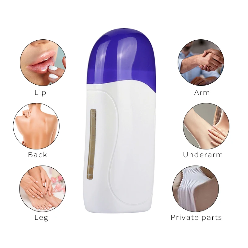 3 In 1 Depilatory Hair Removal Wax Wet Wax Strips For Hair Removal With Epilator Machine Cartridge Heater Waxing Paper Set