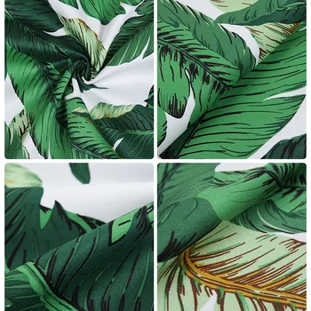 

Cotton 100% Printed Micro - Pinball Green Banana Leaf Fabric