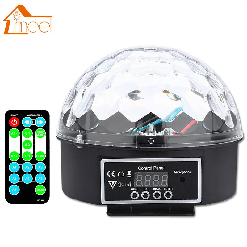 

RGB Stage Light Effect Crystal Magic Ball Premium Sound Control Lamp With Remote Control Speaker Disco Light Laser Party Lamp