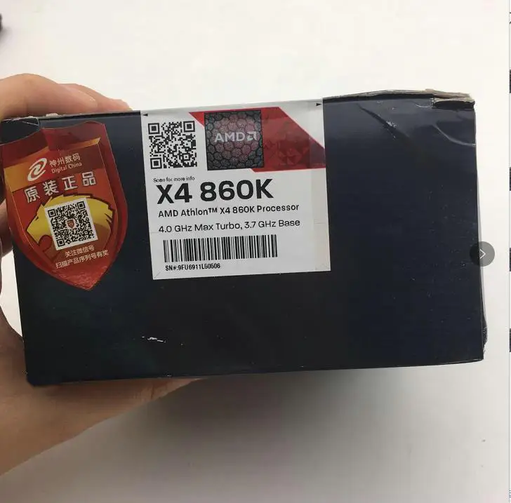 

AMD Athlon X4 860K Desktop Processor, 3.7 GHz, Quad-Core, 4MB,with AMD quiet cooler Socket FM2+ 95W (AD860KXBI44JA)