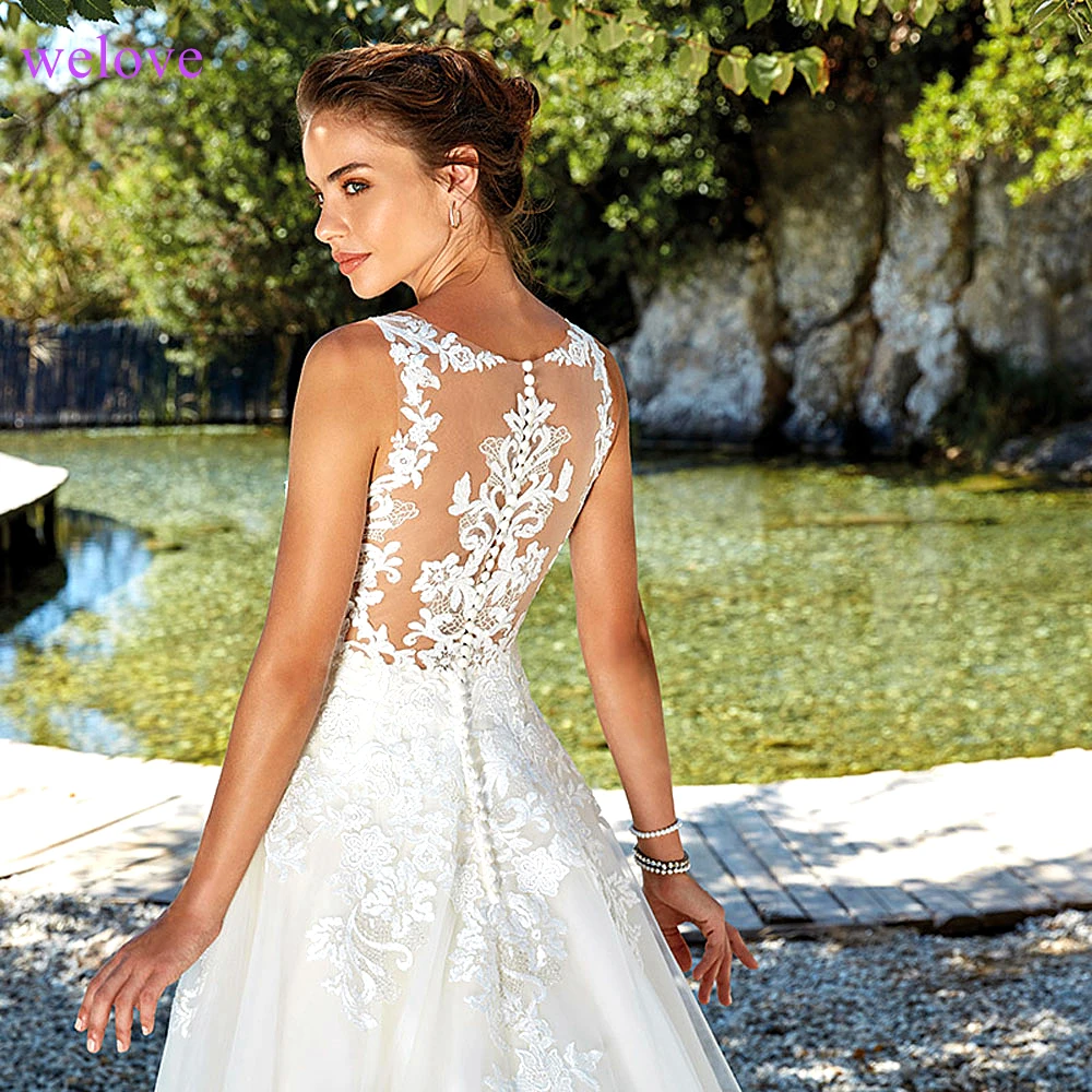 

Robe de mariee Luxury Long Train Lace Mermaid Wedding Dresses 2019 Custom Made Appliques fishtail Wedding Gown Vestido de noiva