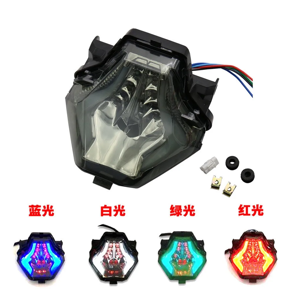 

INTEGRATED RED BLUE GREEN Motorcycle LED Tail Light SMOKED FOR YAMAHA R3 2015-2016 R25 MT-07 FZ-07 13-16