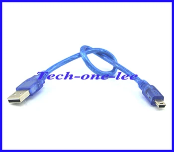 

10pcs/lot Blue USB A To Mini 5P Extension USB-A M To Mini usb M Connector 5pin Adapter Cable Free Shipping