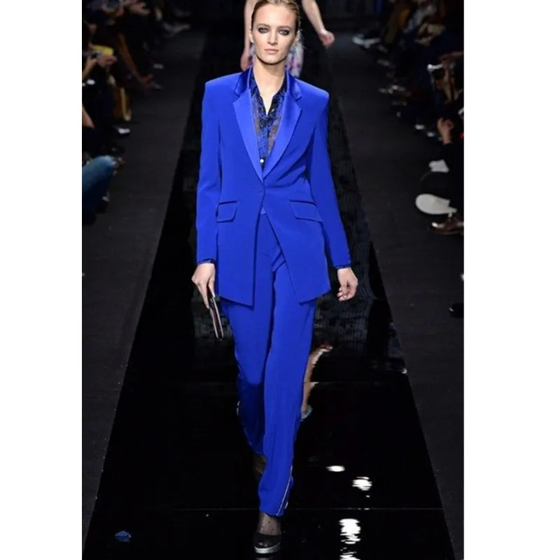 231       99       New women's slim single button suit two-piece suit (jacket + pants) ladies business office formal suit support customization