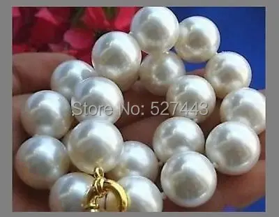 

Wholesale >>Exquisite Rare Huge 20mm south sea White Shell Pearl Necklace AAA