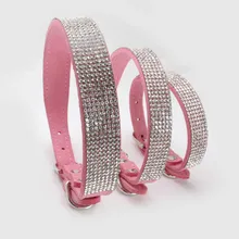 New Microfiber PU Dog Collar Diamond Decoration Semicircle Buckle Dog Collar for Small Medium and Big Dog Accessories New Microfiber PU Dog Collar Diamond Decoration Semicircle Buckle Dog Collar for Small Medium and Big Dog Accessories