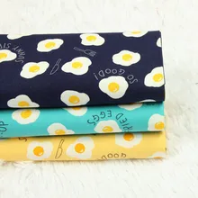 Половина ярда утолщаются хлопок ткань с жареным яйцом печати ручной работы DIY мешок швейной одежды материал хлопок B451