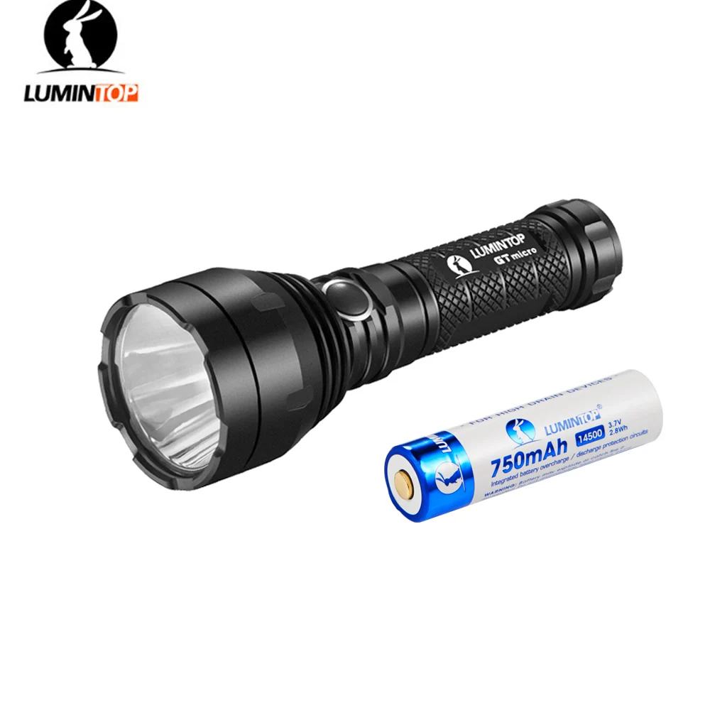 LUMINTOP GT micro EDC фонарик Cree XPL HI max 1000 люмен дальность луча 400 м ручной фонарь с батареей