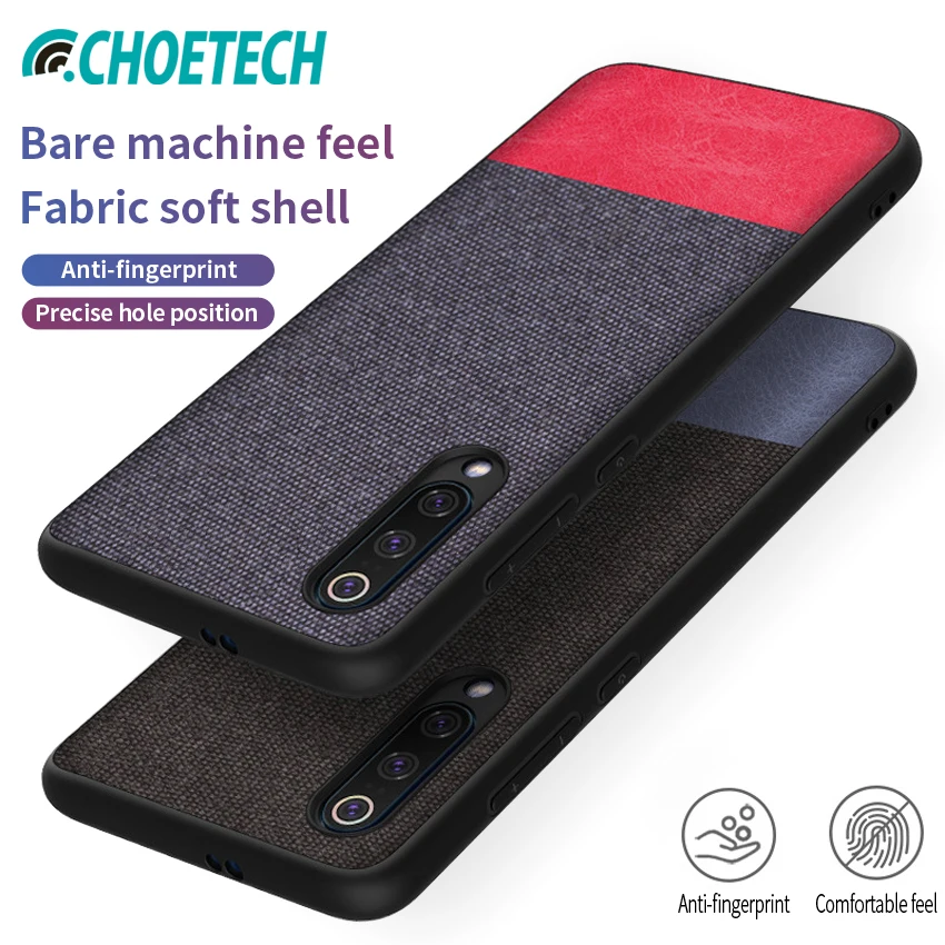

Choetech Case For Xiaomi mi 9 Fabric Xiaomi Xiomi mi 9 case mi 9 SE Black simple case Gentleman Business Style xao mi Case