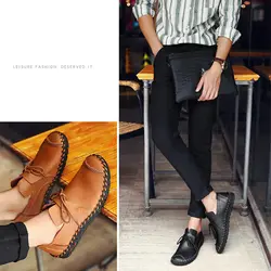 2019 новые роскошные мужские мокасины Брендовая мужская обувь модные Повседневное мужской обуви кружева Мужские кожаные туфли дизайнерские